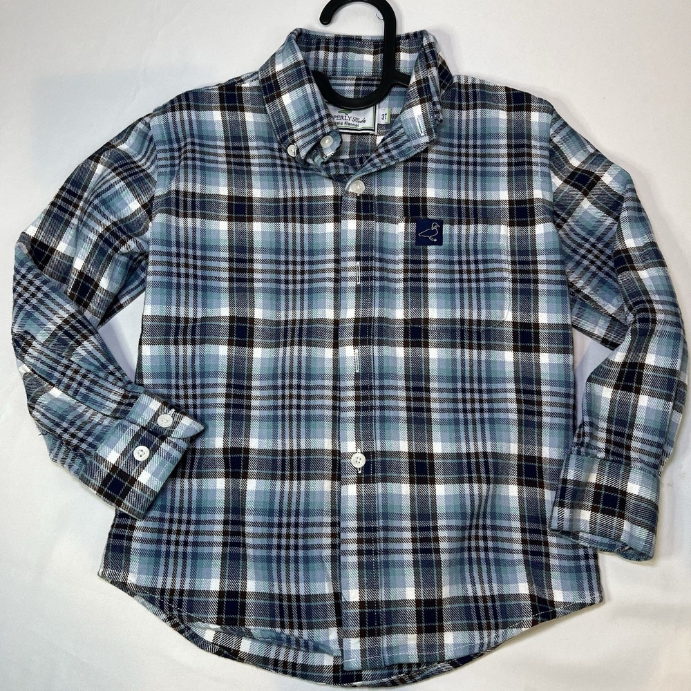 Properly Tied Shirt Boys Size 3T‎ Button Down Long Sleeve Classic Fit Flannel